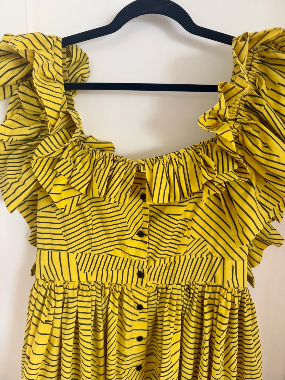 The Kemist Viral Yellow Ruffle Dress UK Sz 14 - Picture 5 of 10